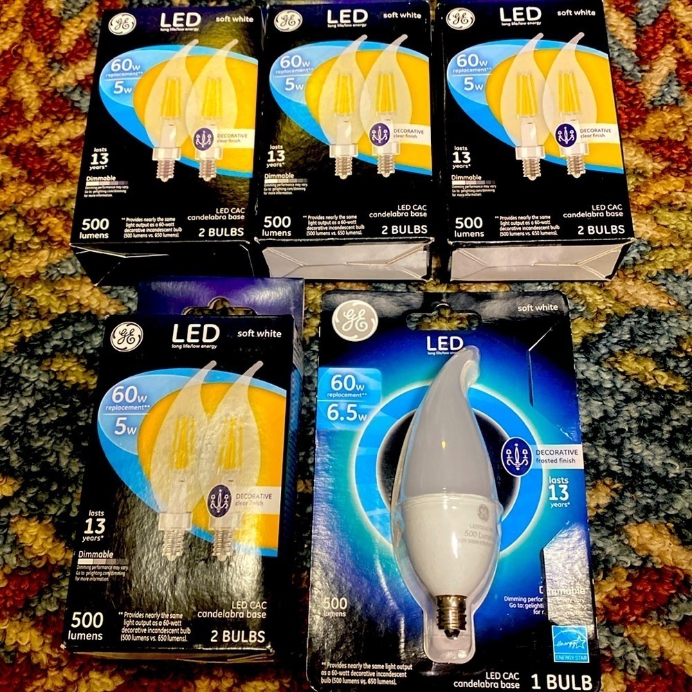 LED Soft White Candelabra Light Bulb Bundle Household Lighting